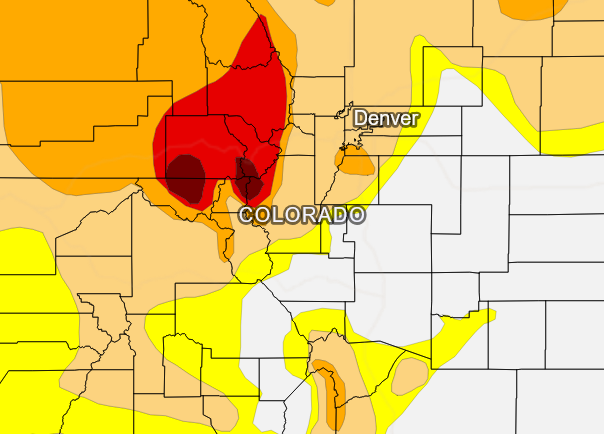 Map of drought conditions as listed in the article.